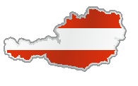 Flaga i kontur Austrii