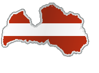 Flaga i kontur Łotwy