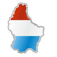 Flaga i kontur Luksemburga