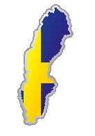 Flaga i kontur Szwecji